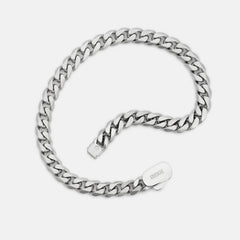 6mm Curb Bracelet - Platinum - Large