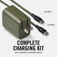 Wall Charger Set - 45W - Matte Olive