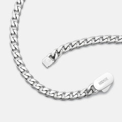 5mm Curb Chain - Platinum - 20"