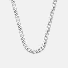5mm Curb Chain - Platinum - 20"